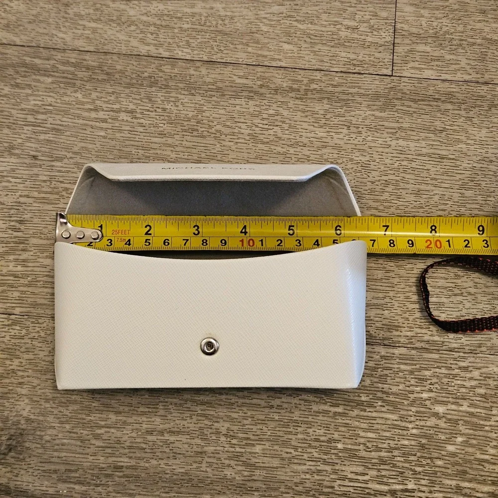 Michael Kors White Clamshell Eyeglass Sunglass Portable Hard Case